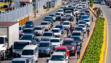 Un tapón vehicular que un año antes no existía por el confinamiento. (Diario Libre/Juan Miguel Peña)