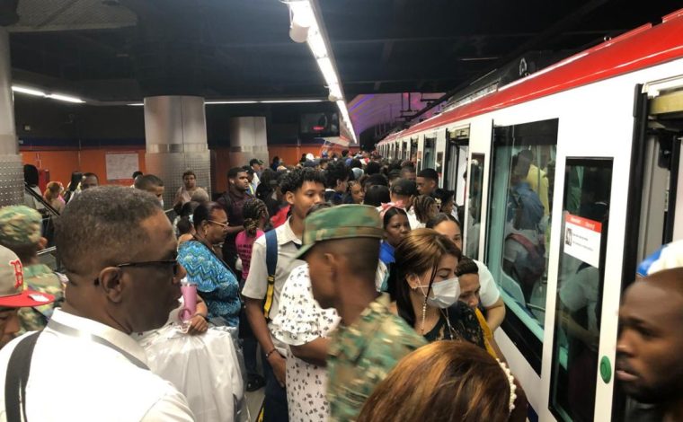 Falla eléctrica deja sin servicio tramo clave de la Línea 2 del Metro de Santo Domingo